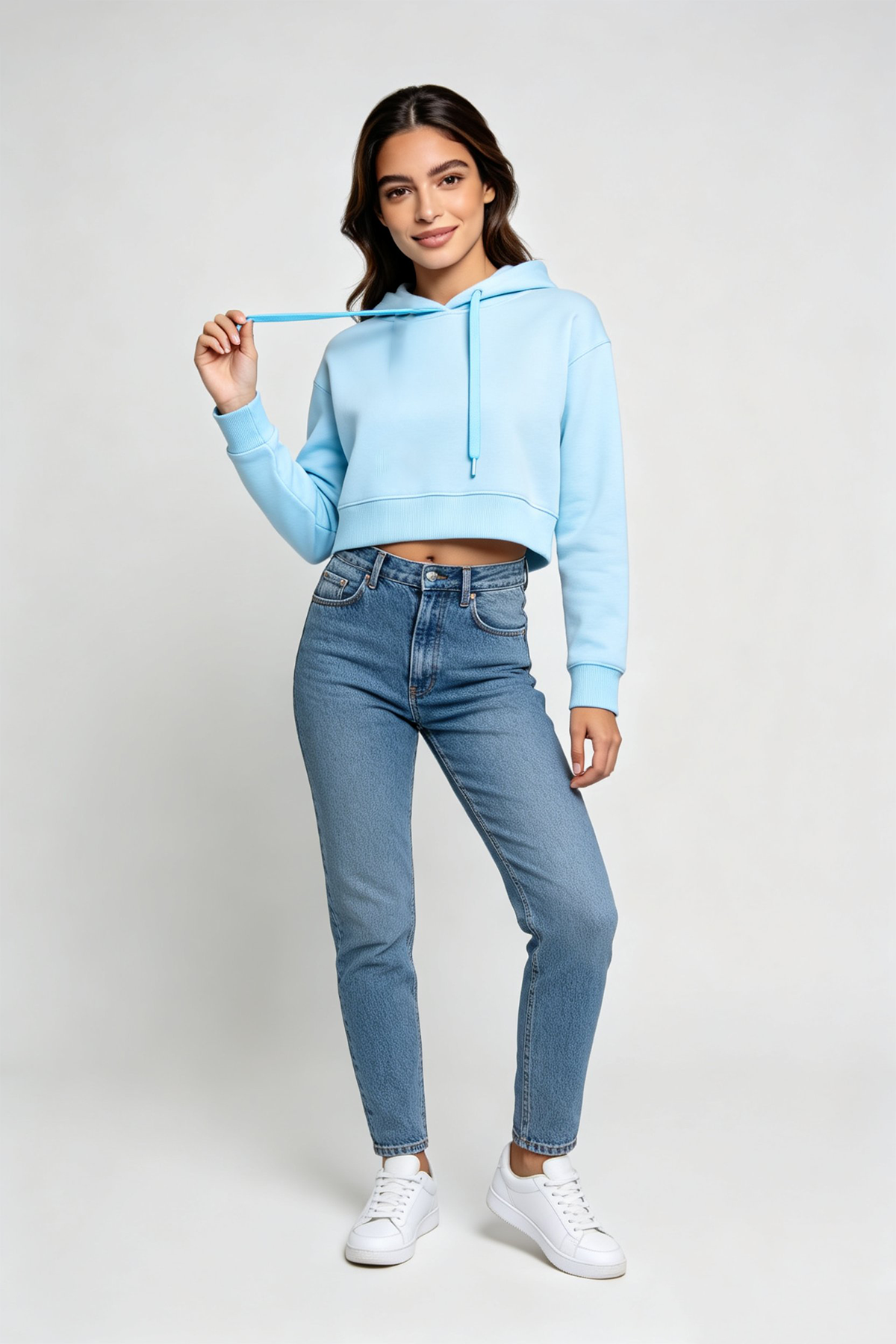 Hoodie Crop Top Mujer