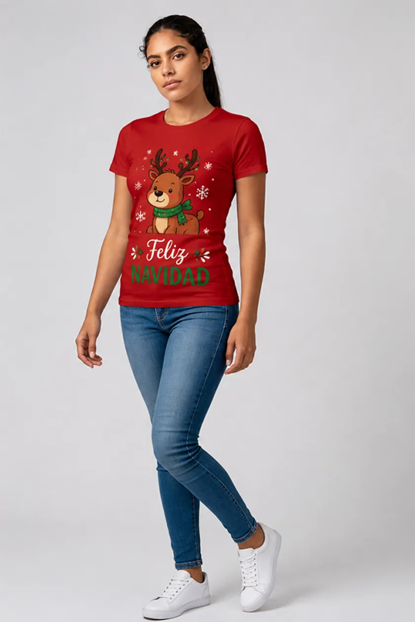 Camiseta "Rojo Festivo" - Magia Navideña